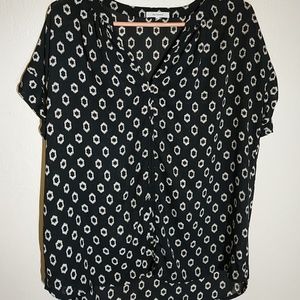 Sheer black/white blouse